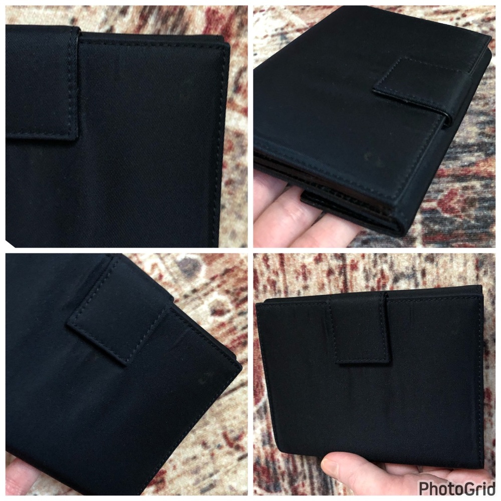 Prada AUTHENTIC Vintage Bleu Navy Blue Nylon Tessuto Logo Organizer Wallet - Picture 7 of 16